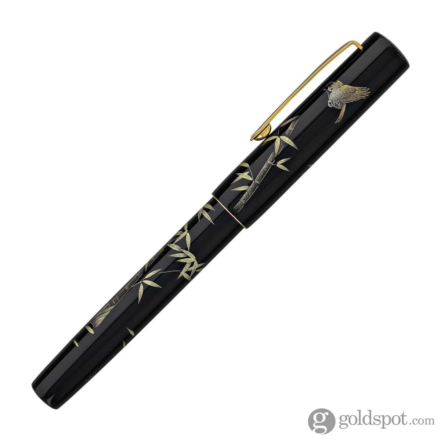 Namiki Chinkin Fountain Pen in Bamboo and Sparrow - 18K Gold Fountain Pen