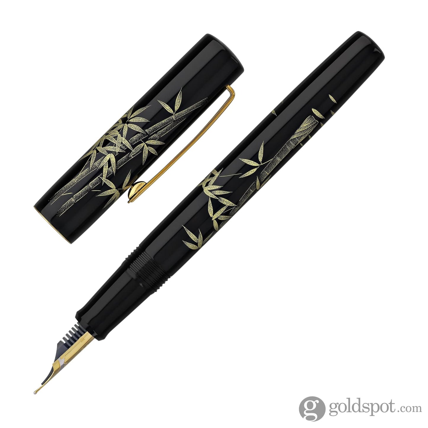 Namiki Chinkin Fountain Pen in Bamboo and Sparrow - 18K Gold Fountain Pen
