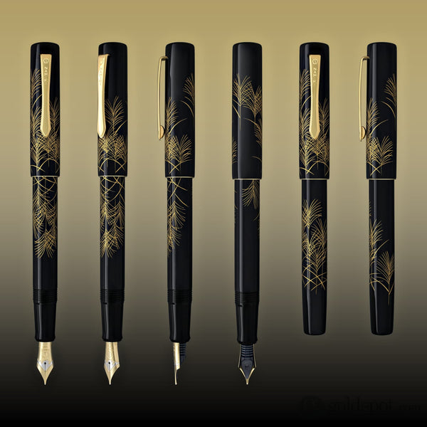 Namiki Chinkin Fountain Pen in Silver Grass - 18K Gold Fountain Pen
