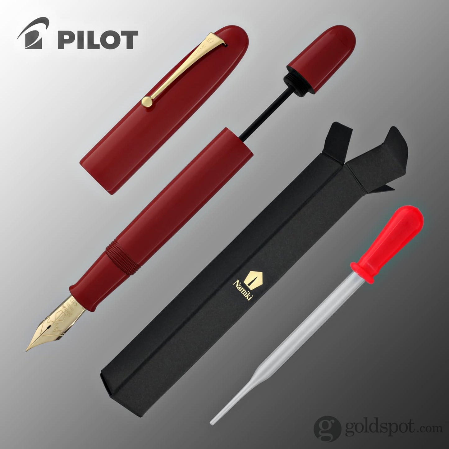 Namiki Emperor Fountain Pen in Vermilion Urushi Red - 18K Gold Fountain Pen