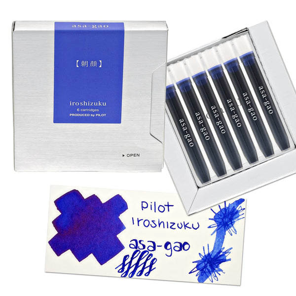 Namiki Pilot Iroshizuku Ink Cartridges in Asa-gao (Morning Glory) - Pack of 6 Bottled Ink