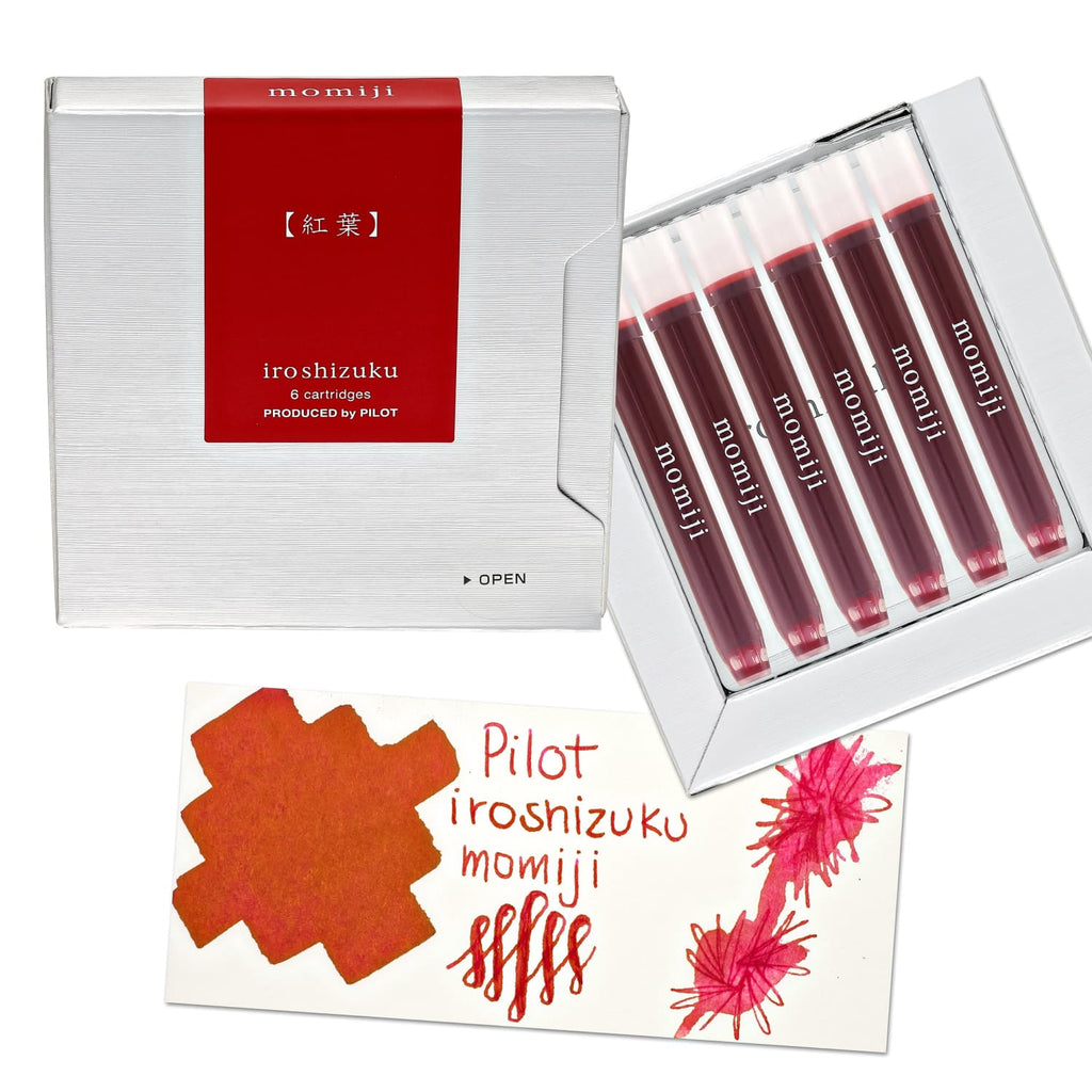 Namiki Pilot Iroshizuku Ink Cartridges in Momiji (Autumn Leaves) - Pack of 6 Bottled Ink