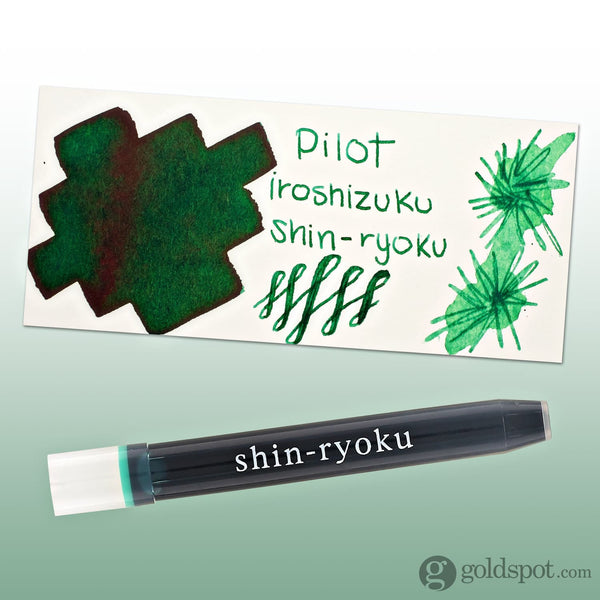 Namiki Pilot Iroshizuku Ink Cartridges in Shin-ryoku (Forest Green) - Pack of 6 Bottled Ink