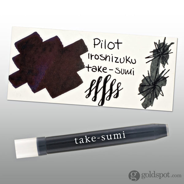 Namiki Pilot Iroshizuku Ink Cartridges in Take-sumi (Bamboo Charcoal) - Pack of 6 Bottled Ink