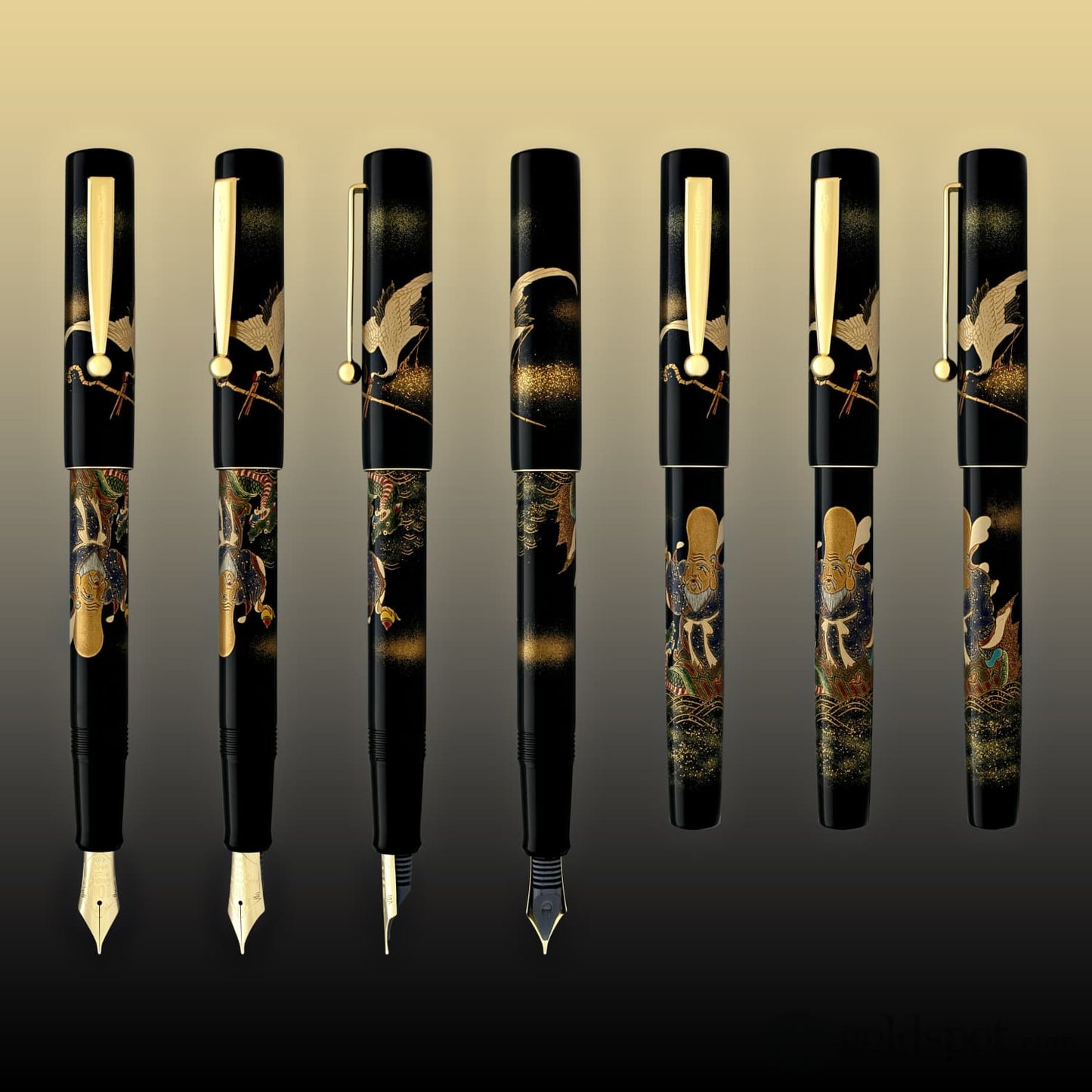 Namiki Yukari 100th Anniversary Fountain Pen in Seven Gods Fuku-roku-ju - 18K Gold Medium Point Fountain Pen