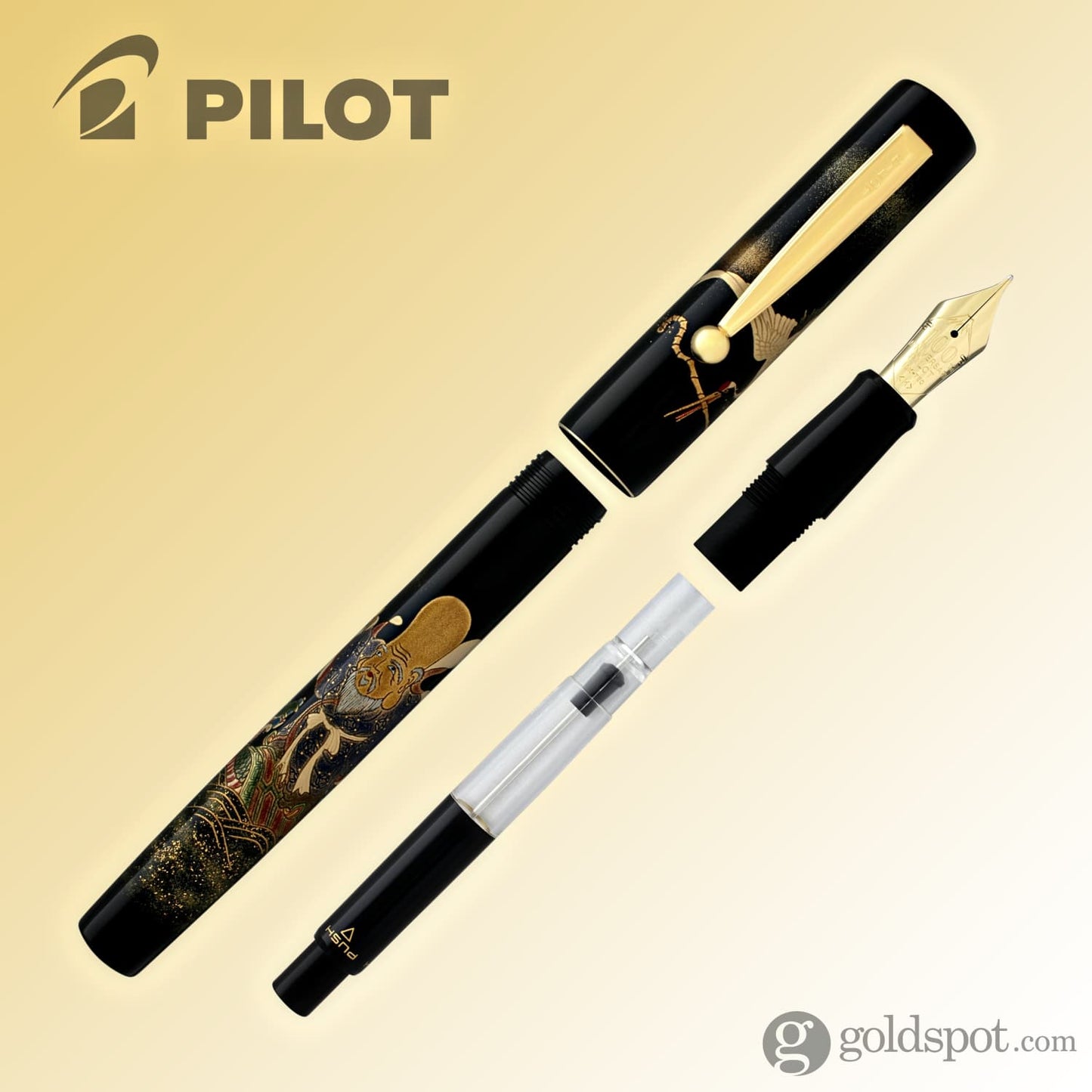 Namiki Yukari 100th Anniversary Fountain Pen in Seven Gods Fuku-roku-ju - 18K Gold Medium Point Fountain Pen