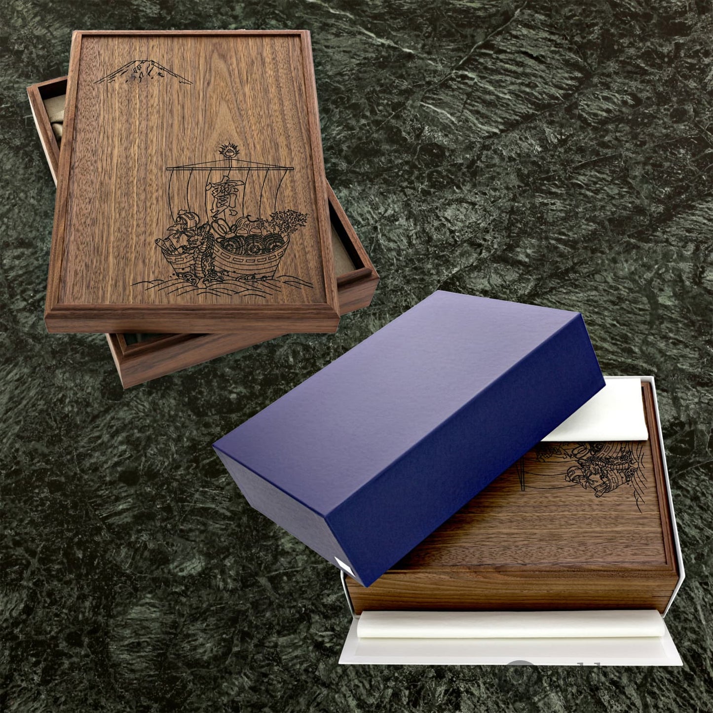 Namiki Yukari 100th Anniversary Fountain Pen in Seven Gods Fuku-roku-ju - 18K Gold Medium Point Fountain Pen