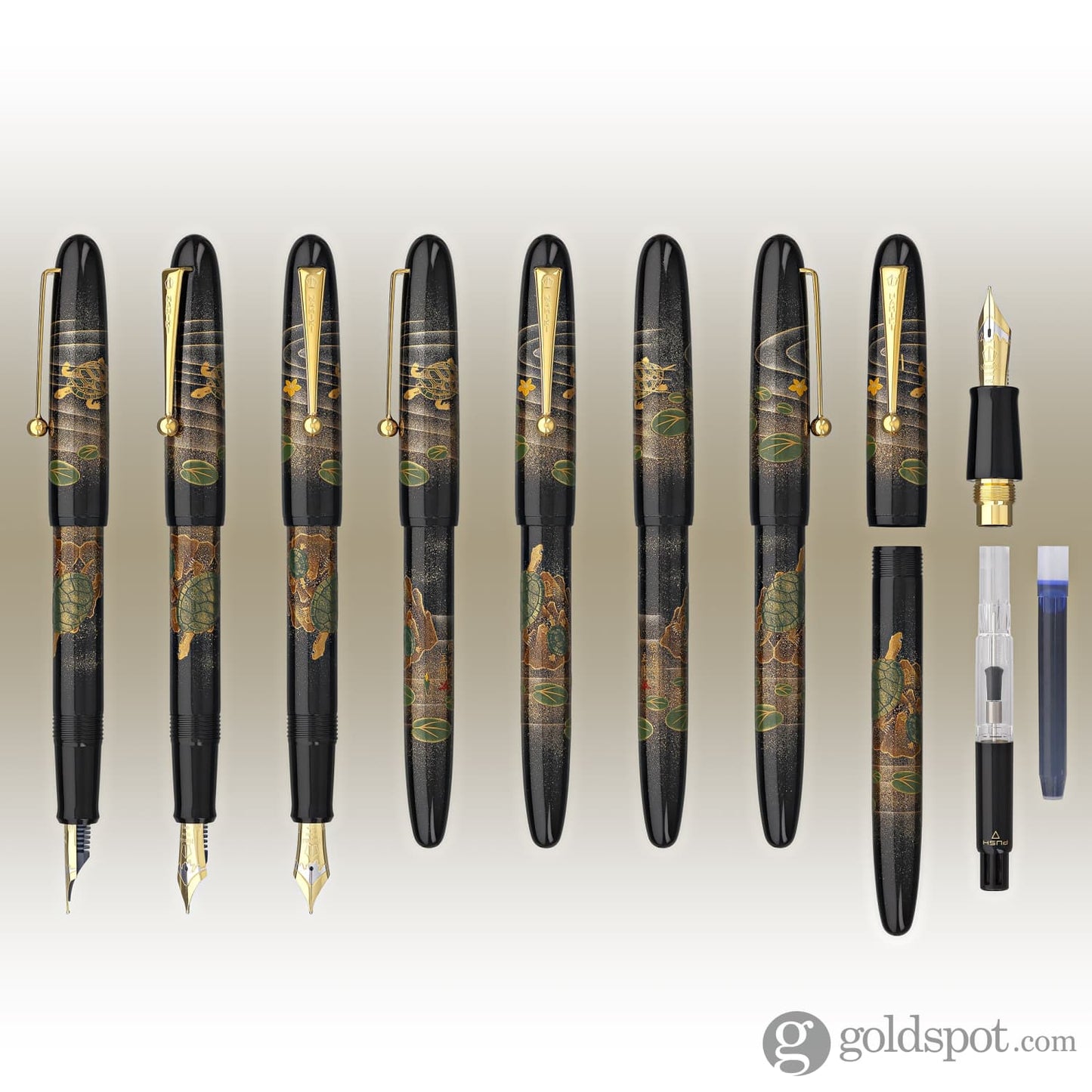 Namiki Yukari Collection Fountain Pen in Turtle - 18K Gold Medium Point Fountain Pen