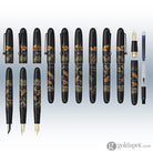 Namiki Yukari Royale Frog Maki-e Urushi Black Lacquer Fountain Pen - Medium Point Fountain Pen
