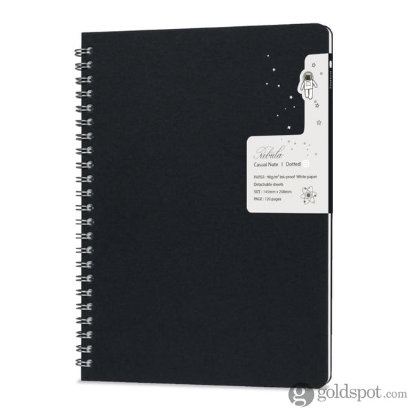 Nebula by Colorverse Casual A5 Notebook in Black Dot Grid Notebook
