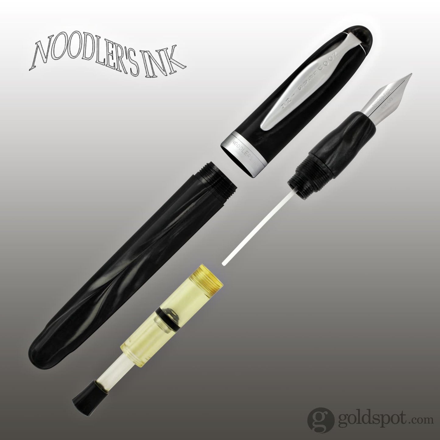 Noodlers Ahab Fountain Pen in Black Crow - Flex Nib Fountain Pen