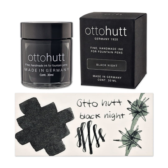 Otto Hutt Bottled Ink in Black Night - 30mL