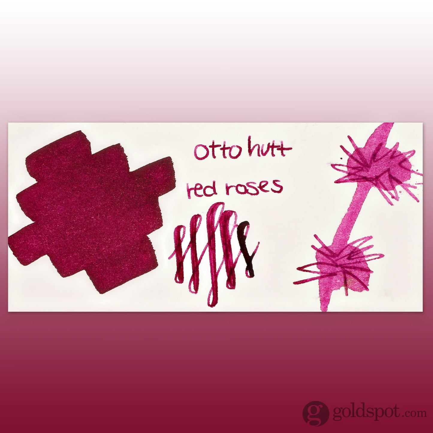 Otto Hutt Bottled Ink in Red Roses - 30mL Bottled Ink