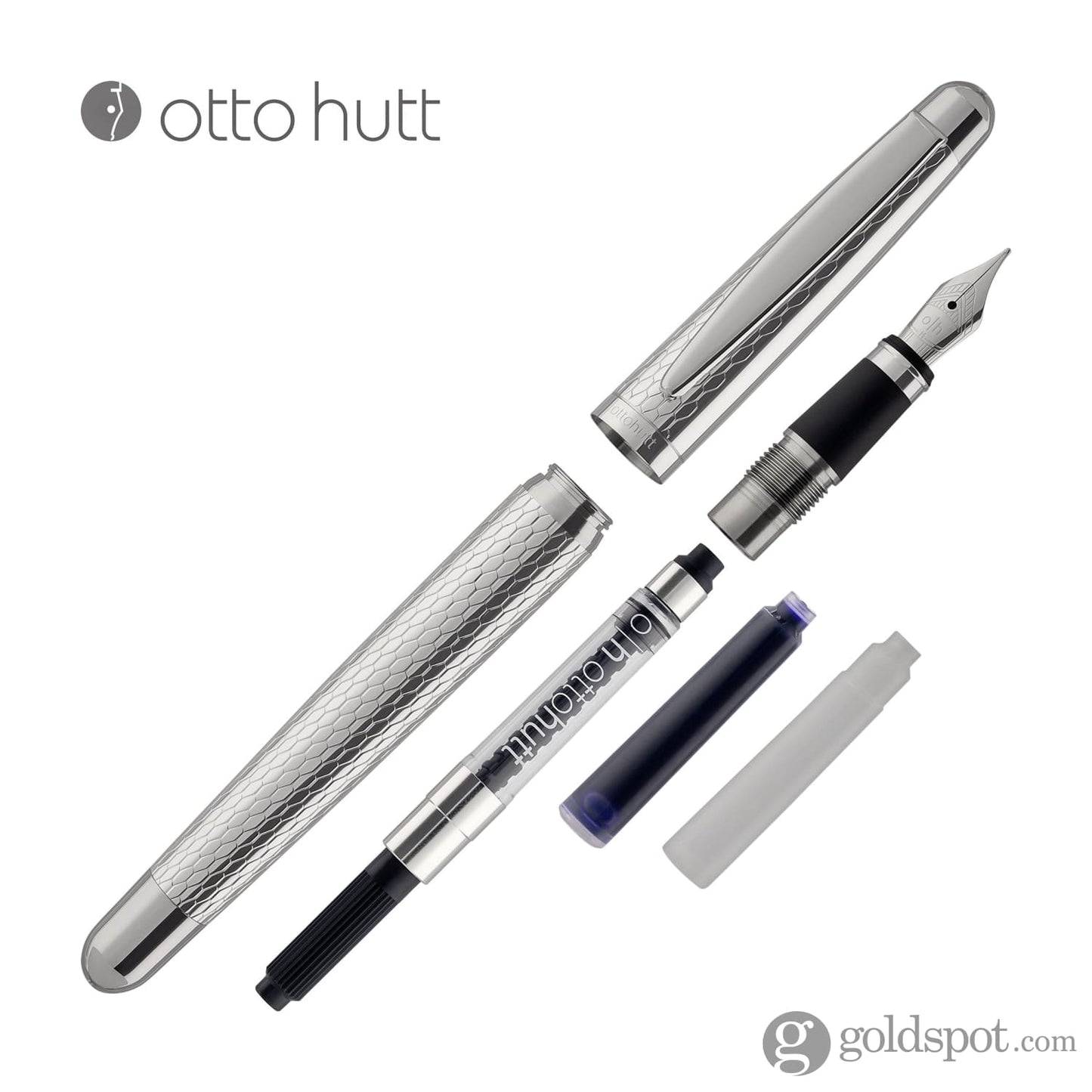 Otto Hutt Design 02 Fountain Pen in Honeycomb Guilloche Fountain Pen