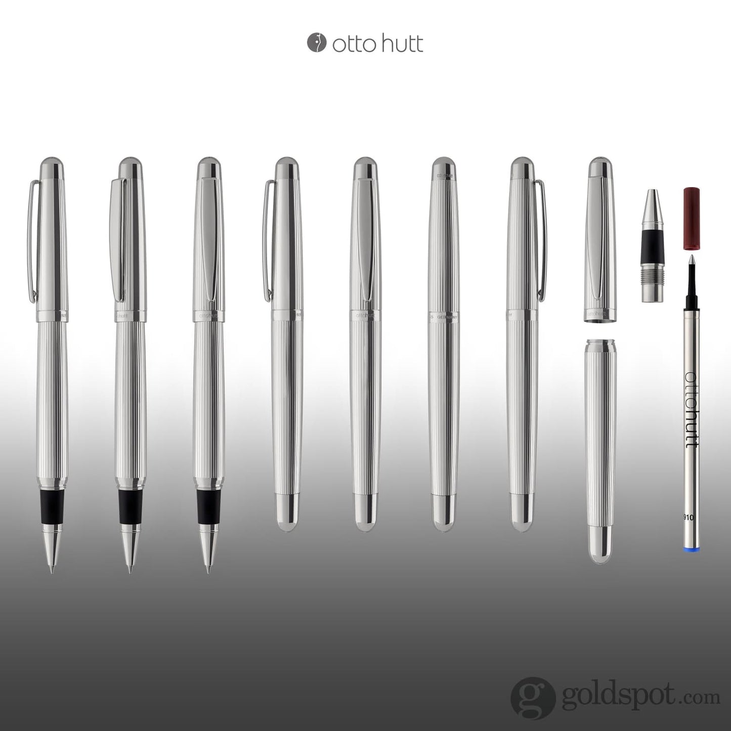 Otto Hutt Design 02 Rollerball Pen in Thread Guilloche Rollerball Pen