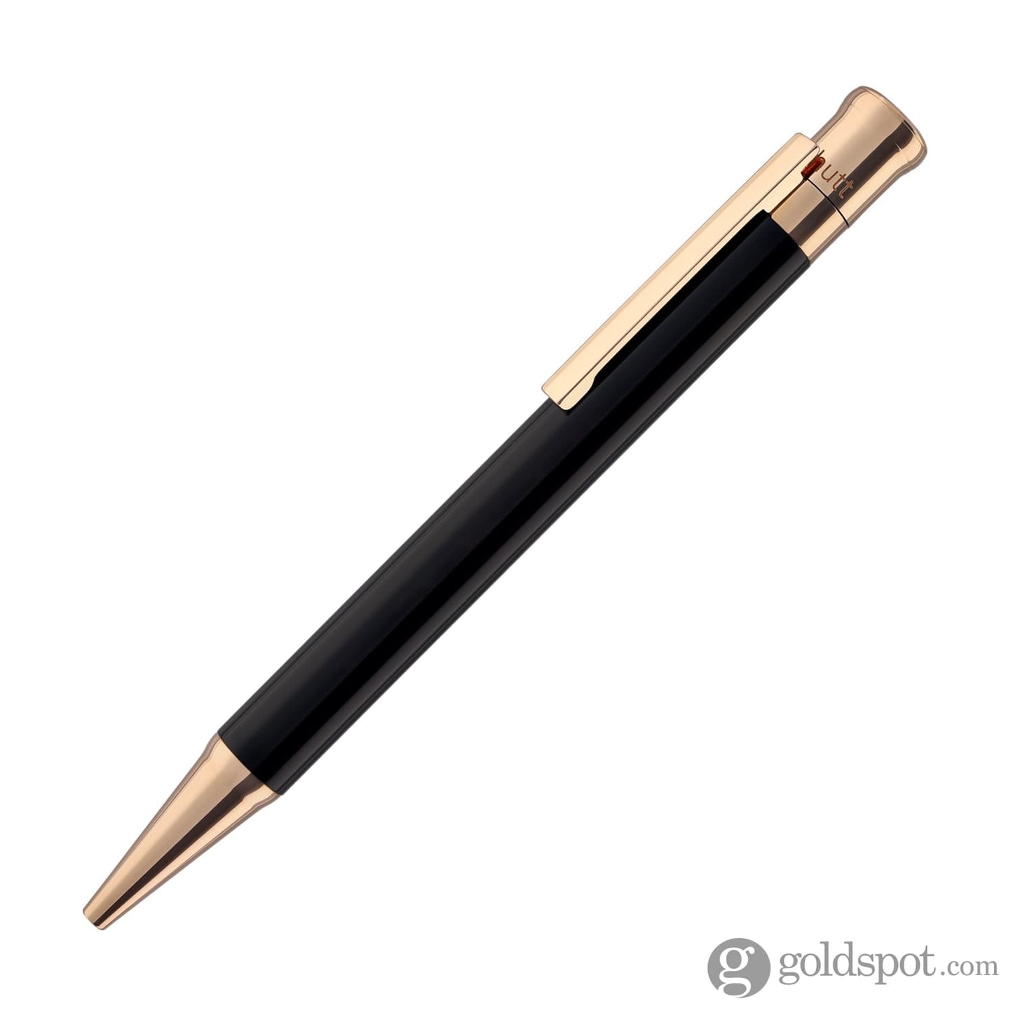 Otto Hutt Design 04 Ballpoint Pen in Black with Rose Gold Trim Ballpoint Pen