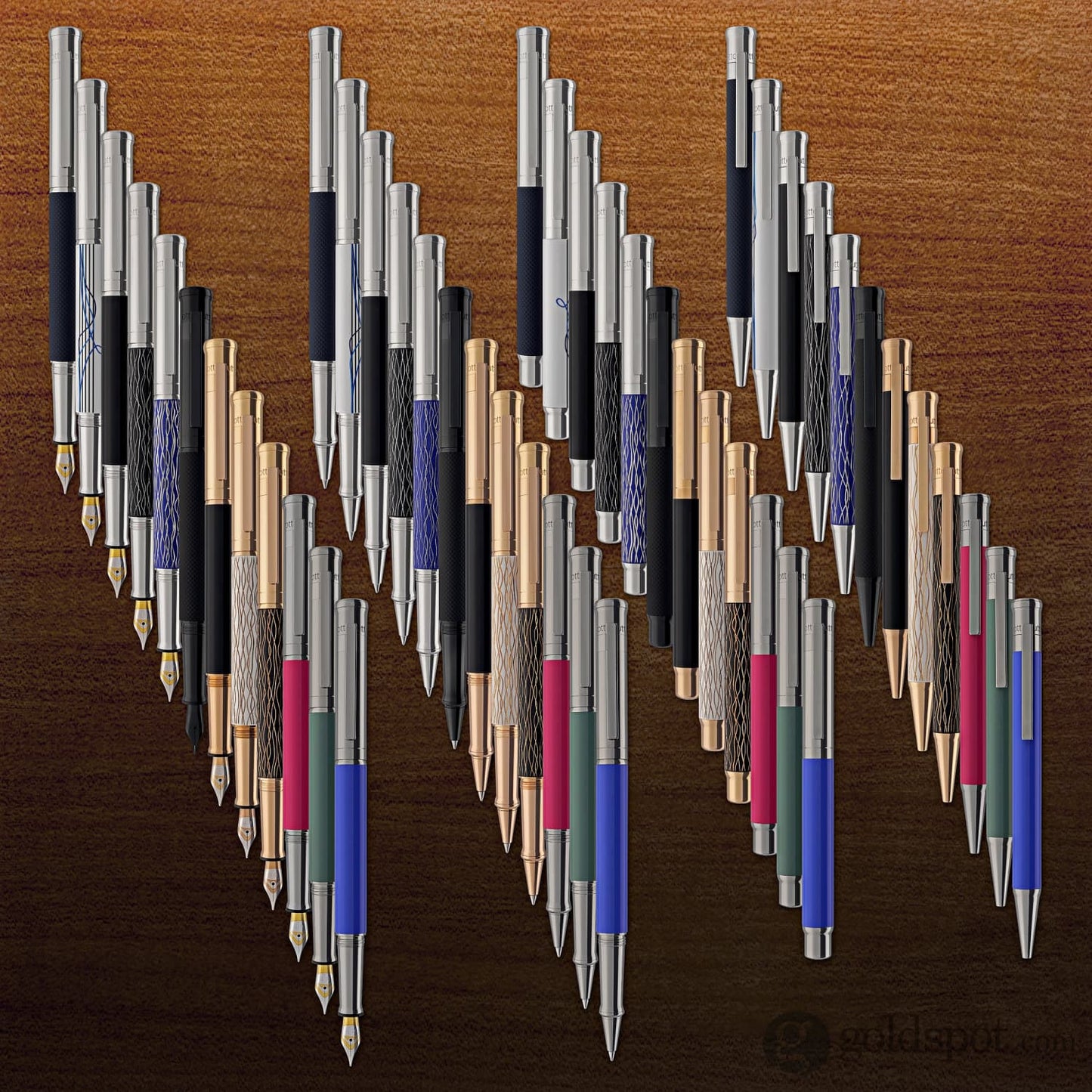 Otto Hutt Design 04 Ballpoint Pen in Black with Rose Gold Trim Ballpoint Pen