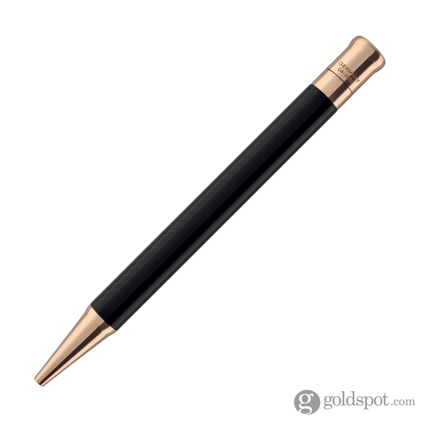 Otto Hutt Design 04 Ballpoint Pen in Black with Rose Gold Trim Ballpoint Pen