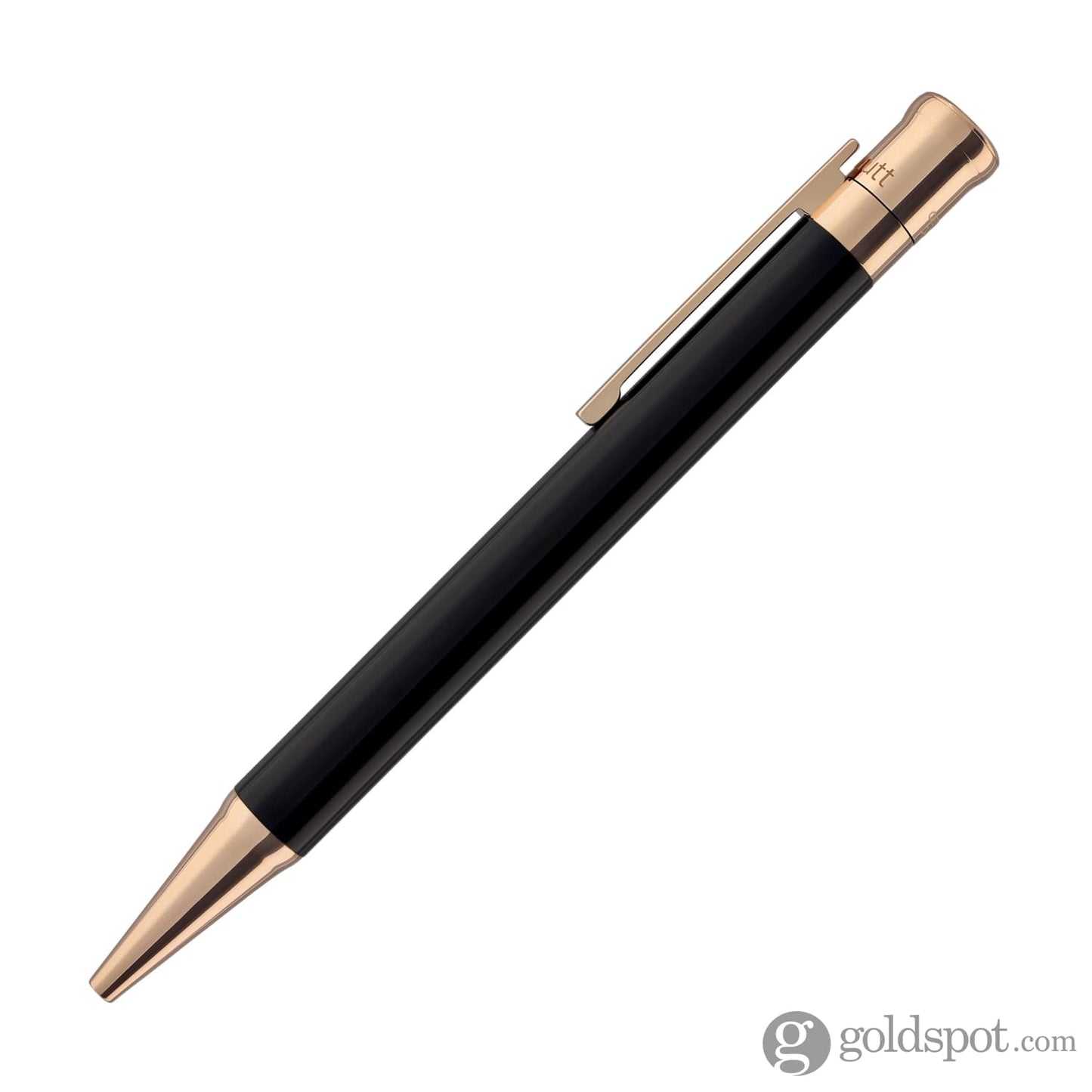 Otto Hutt Design 04 Ballpoint Pen in Black with Rose Gold Trim Ballpoint Pen