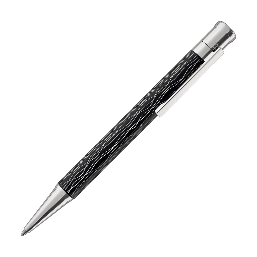 Otto Hutt Design 04 Ballpoint Pen in Wave Black Ballpoint Pen