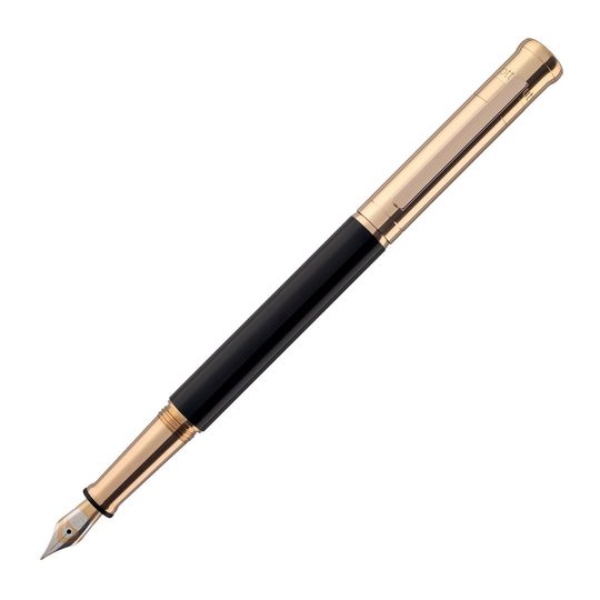 Otto Hutt Design 04 Fountain Pen in Black with Rose Gold Trim