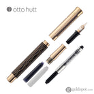 Otto Hutt Design 04 Fountain Pen in Wave Black with Rose Gold Trim Fountain Pen