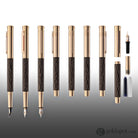 Otto Hutt Design 04 Fountain Pen in Wave Black with Rose Gold Trim Fountain Pen