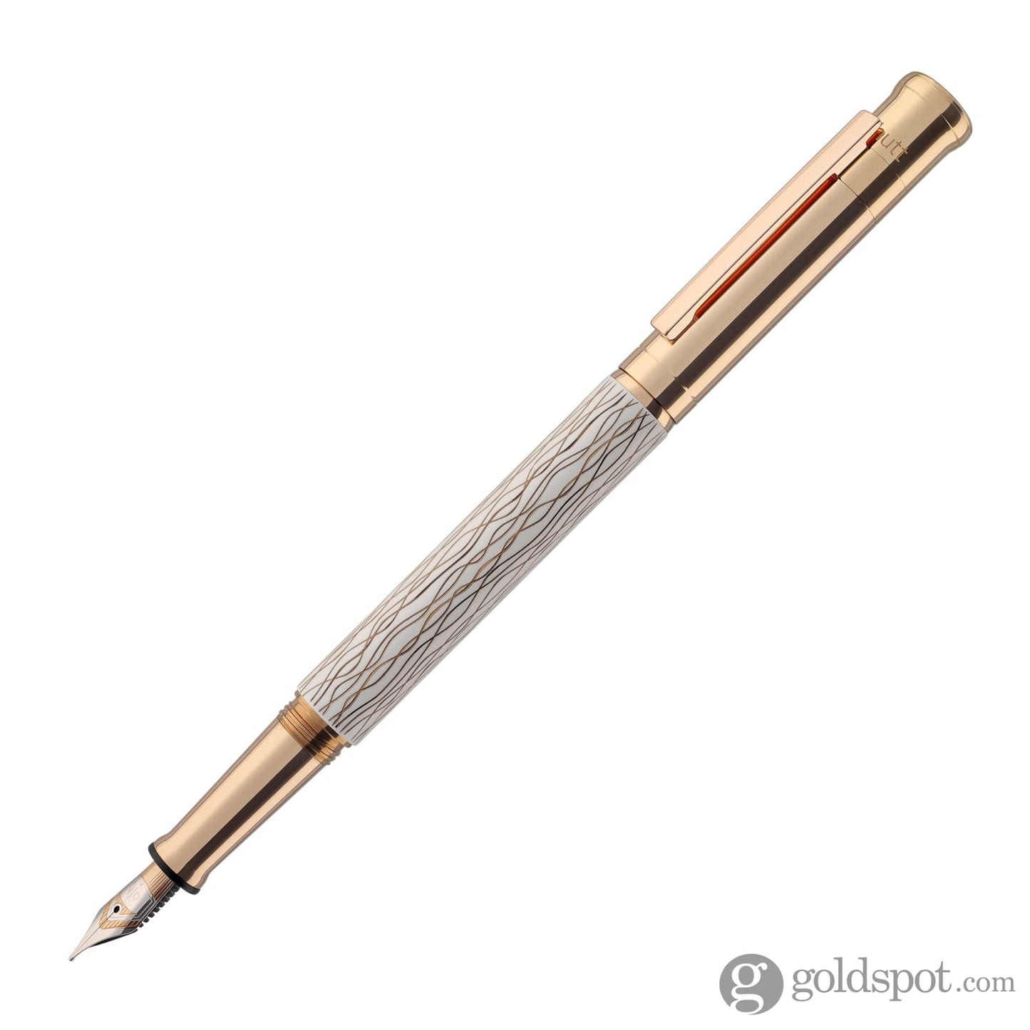 Otto Hutt Design 04 Fountain Pen in Wave White with Rose Gold Trim Fountain Pen