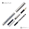 Otto Hutt Design 04 Fountain Pen in White with Scribble Printing Rollerball Pen