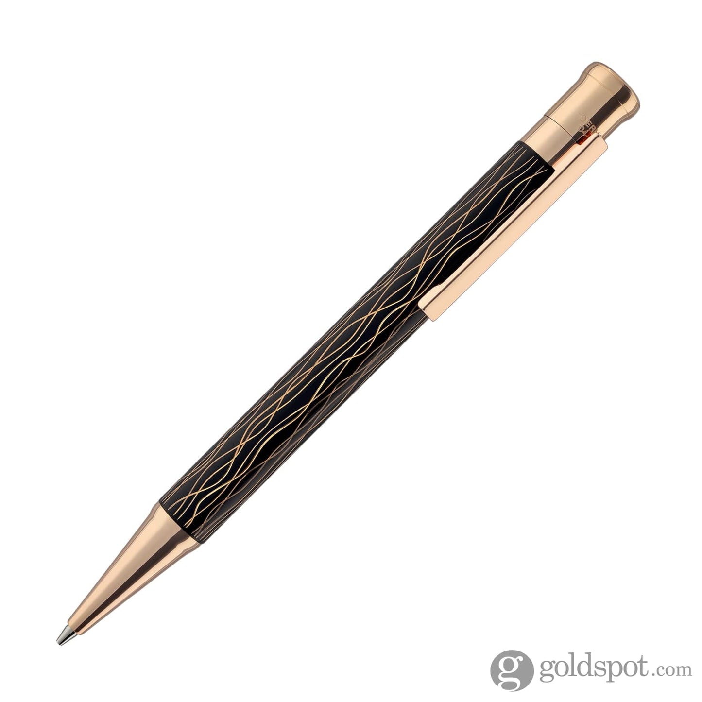 Otto Hutt Design 04 Mechanical Pencil in Wave Black with Rose Gold Trim Pencil
