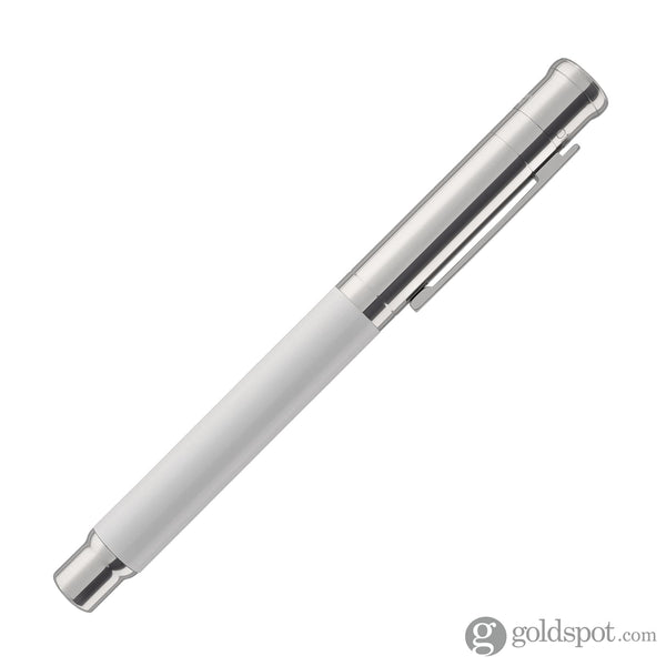 Otto Hutt Design 04 Rollerball Pen in White with Scribble Printing Ballpoint Pen