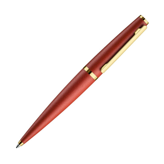 Otto Hutt Design 06 Ballpoint Pen in Ruby Red Matte with Gold Trim
