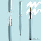 Otto Hutt Design 06 Rollerball Pen in Arctic Blue Matte with Platinum Trim Rollerball Pen