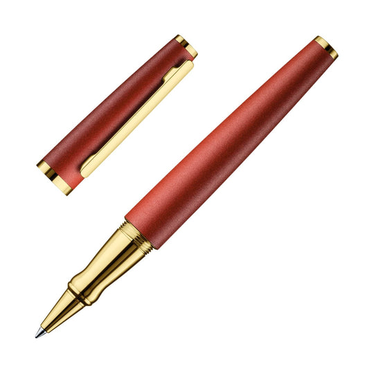 Otto Hutt Design 06 Rollerball Pen in Ruby Red Matte with Gold Trim