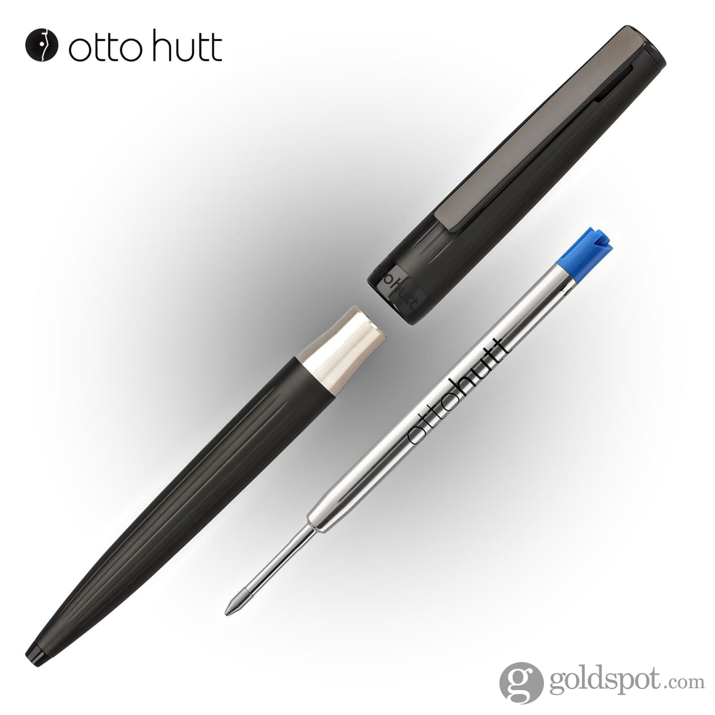 Otto Hutt Design 07 Ballpoint Pen in PVD Black Matte Rollerball Pen