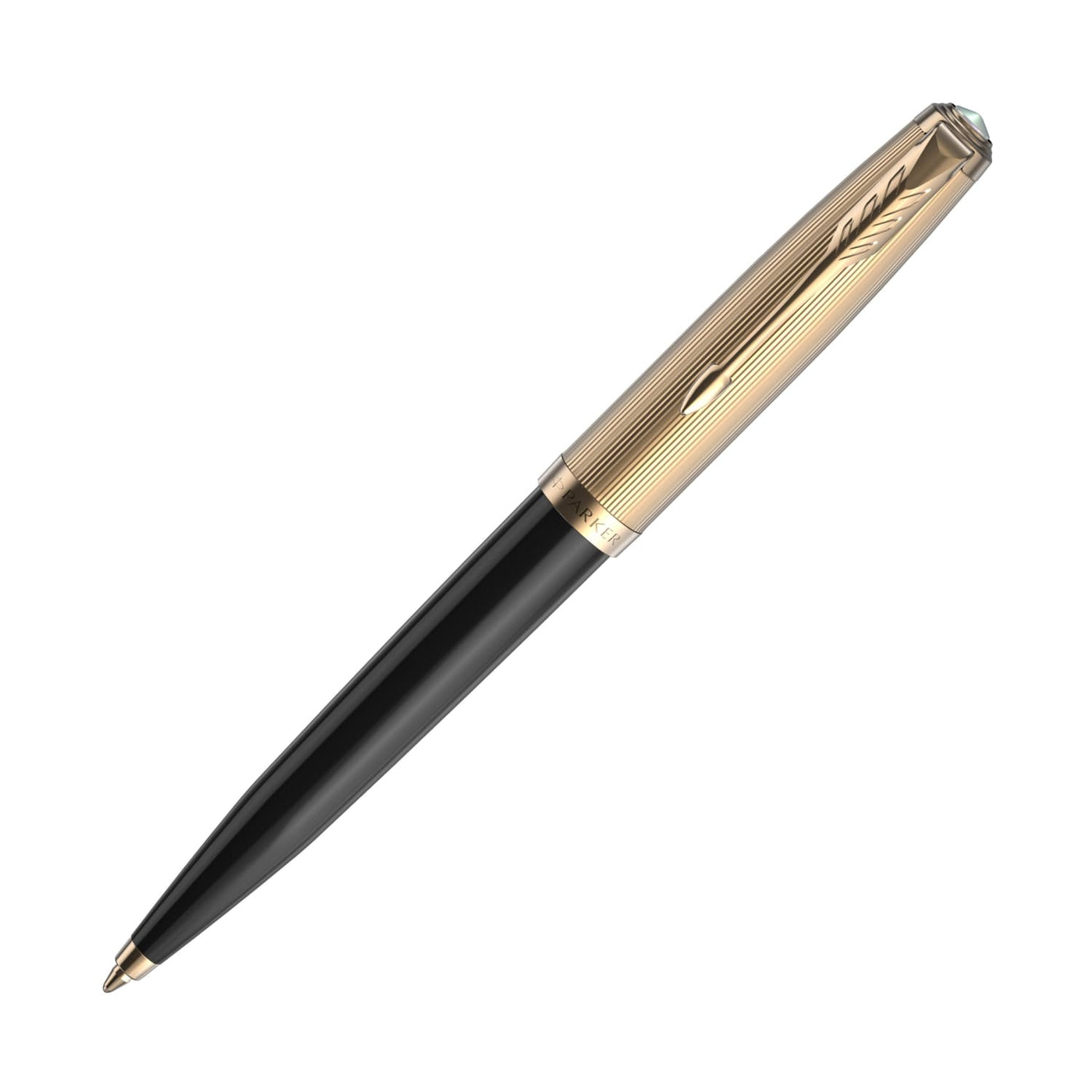 Parker 51 Ballpoint Pen In Black With Gold Trim - Goldspot Pens