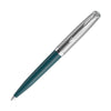 Parker 51 Ballpoint Pen in Teal Blue with Chrome Trim Ballpoint Pen