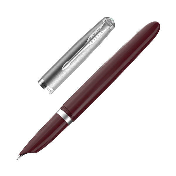 Parker 51 Fountain Pen in Burgundy with Chrome Trim Fountain Pen