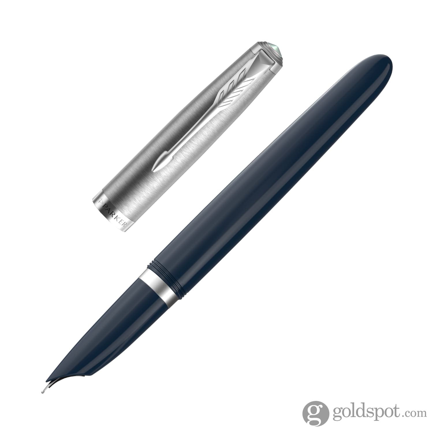 Parker 51 Fountain Pen in Midnight Blue with Chrome Trim