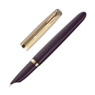 Parker 51 Fountain Pen in Plum with Gold Trim - 18K Gold Fountain Pen