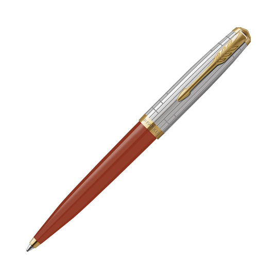 Parker 51 Premium Ballpoint Pen in Rage Red with Gold Trim