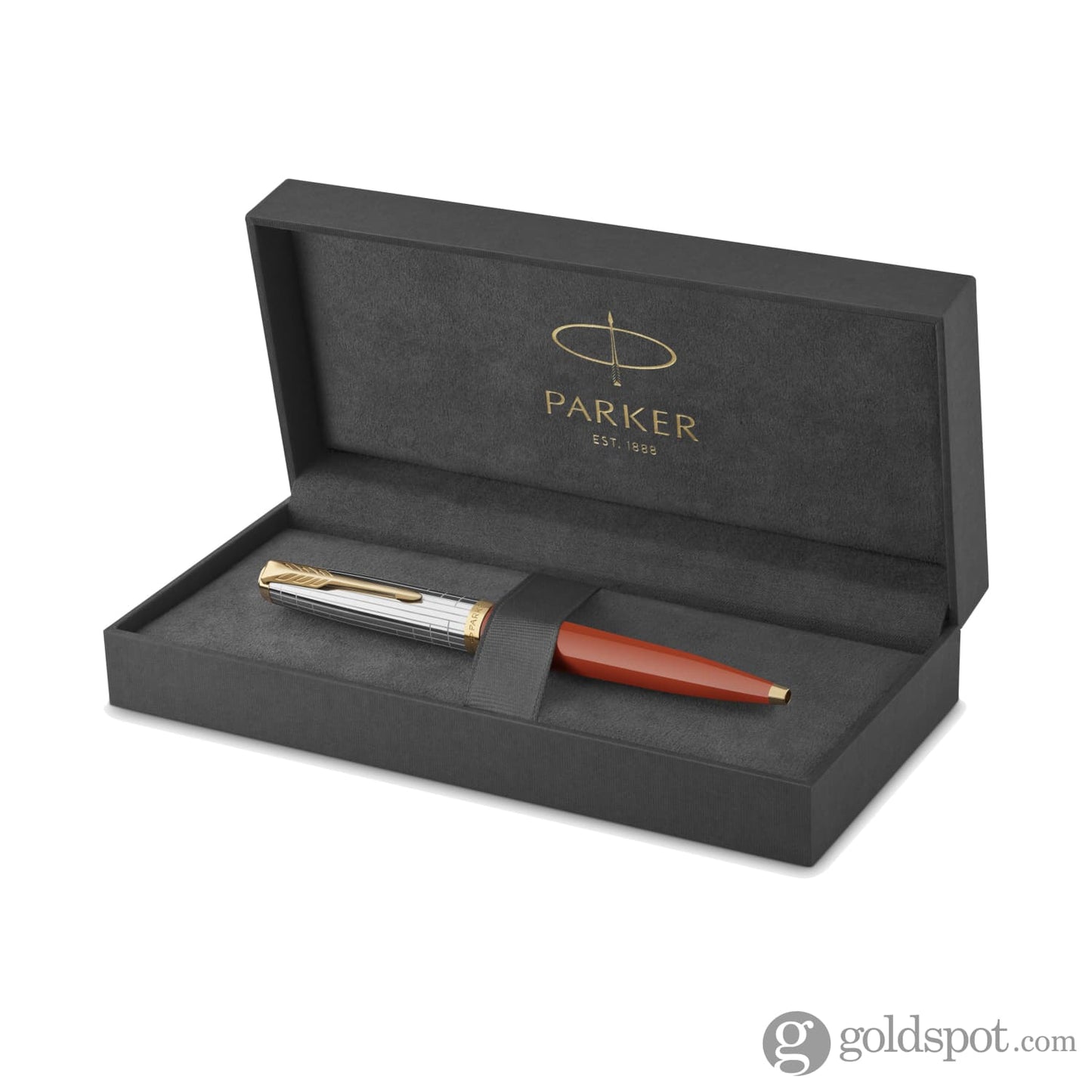 Parker 51 Premium Ballpoint Pen in Rage Red with Gold Trim Ballpoint Pen