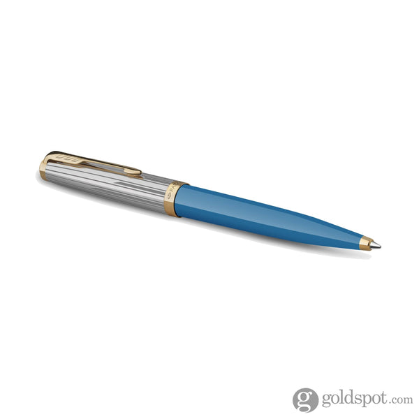 Parker 51 Premium Ballpoint Pen in Turquoise with Gold Trim Ballpoint Pen