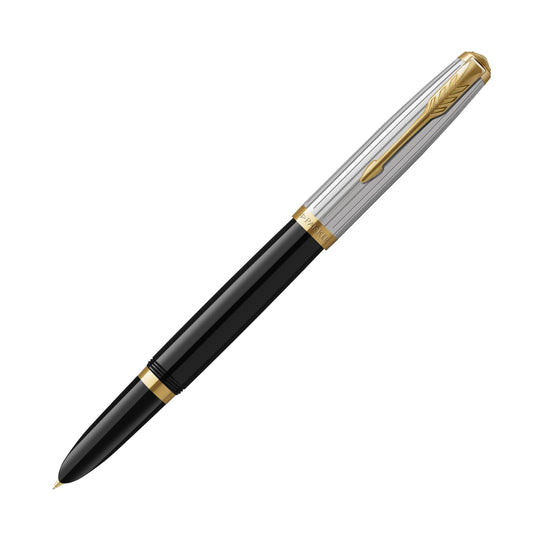 Parker 51 Premium Fountain Pen in Black with Gold Trim
