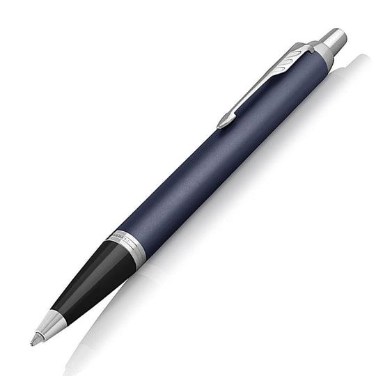 Parker IM Ballpoint Pen in Blue with Chrome Trim