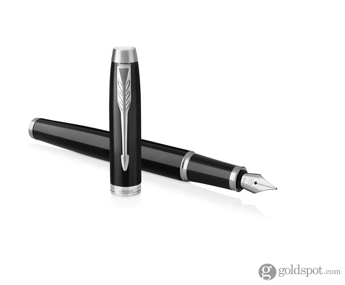 Parker IM Fountain Pen in Black with Chrome Trim - Fine Point Fountain Pen