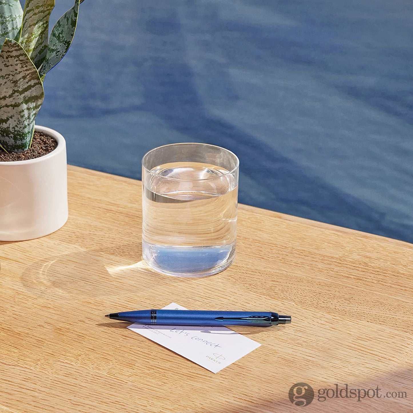 Parker IM Monochrome Ballpoint Pen in Blue Ballpoint Pens