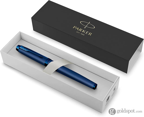 Parker IM Monochrome Fountain Pen in Blue - Fine Point Fountain Pen