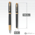 Parker IM Premium Fountain Pen in Black with Gold Trim - Fine Point Fountain Pen