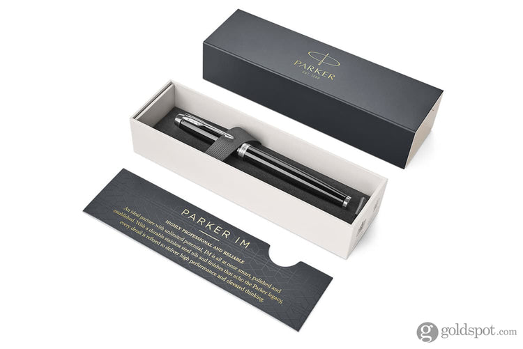 Parker IM Rollerball Pen in Black with Chrome Trim Rollerball Pen